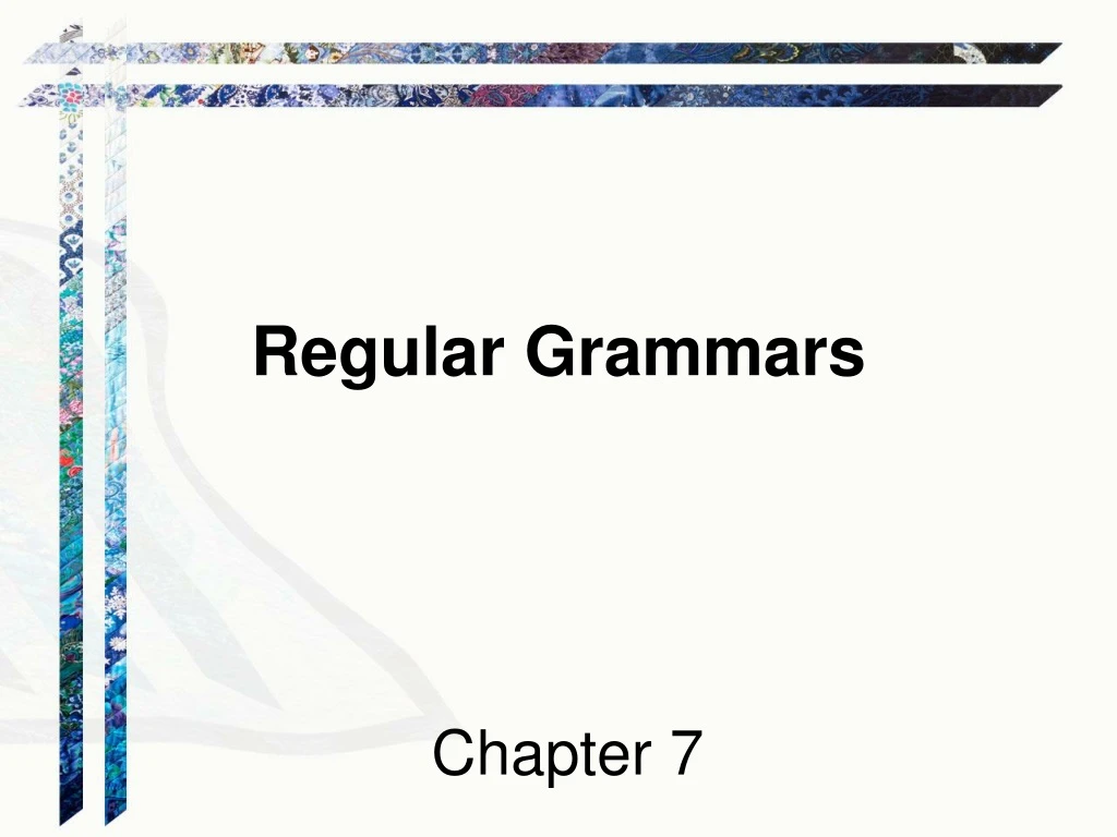 regular grammars