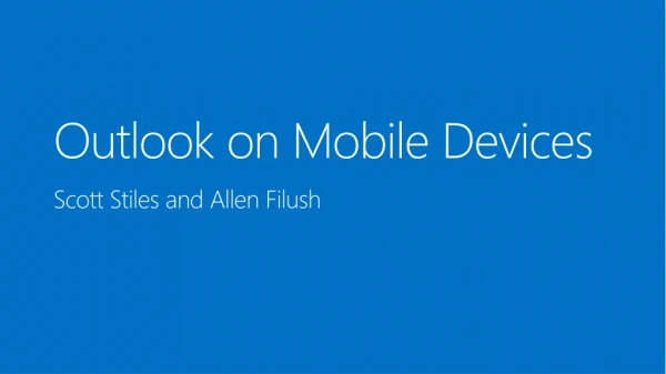 Outlook on Mobile Devices