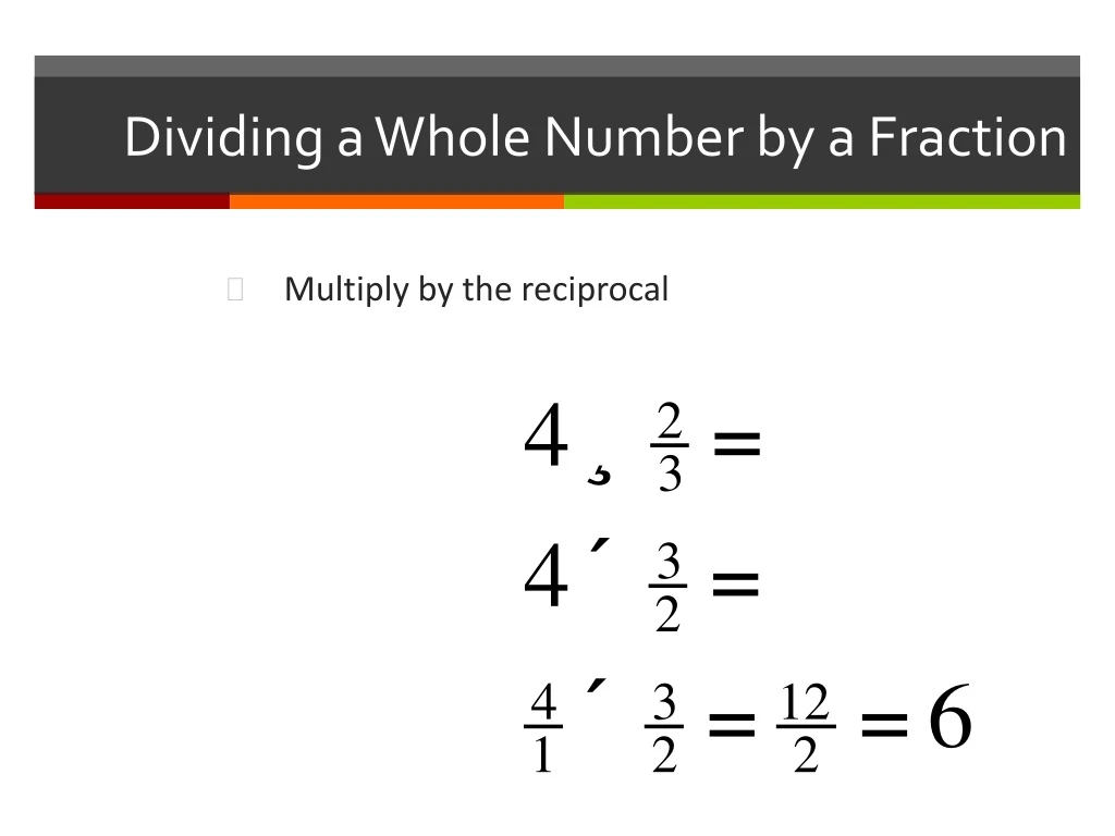 dividing a whole number by a fraction