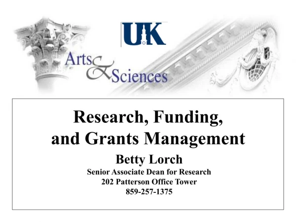 Research, Funding, and Grants Management
