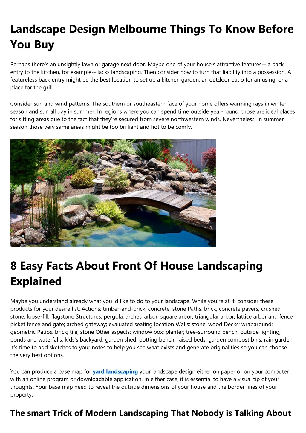 landscape design melbourne things to know before
