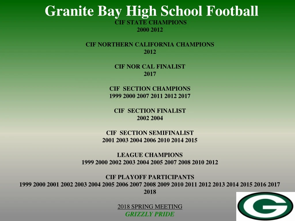 granite bay high school football