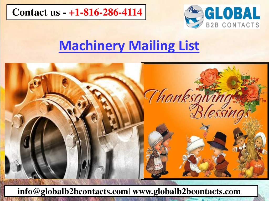 machinery mailing list