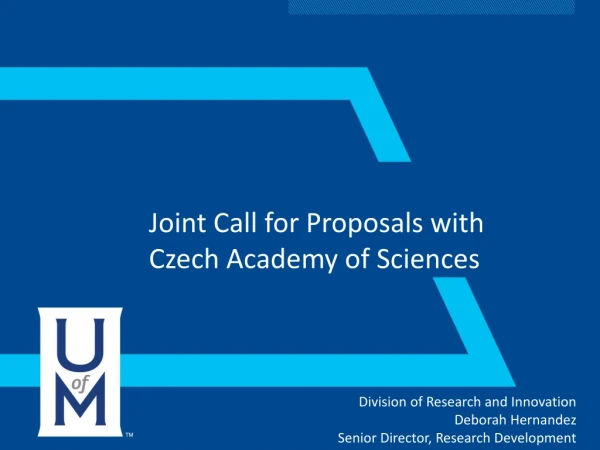 Joint Call for Proposals with Czech Academy of Sciences
