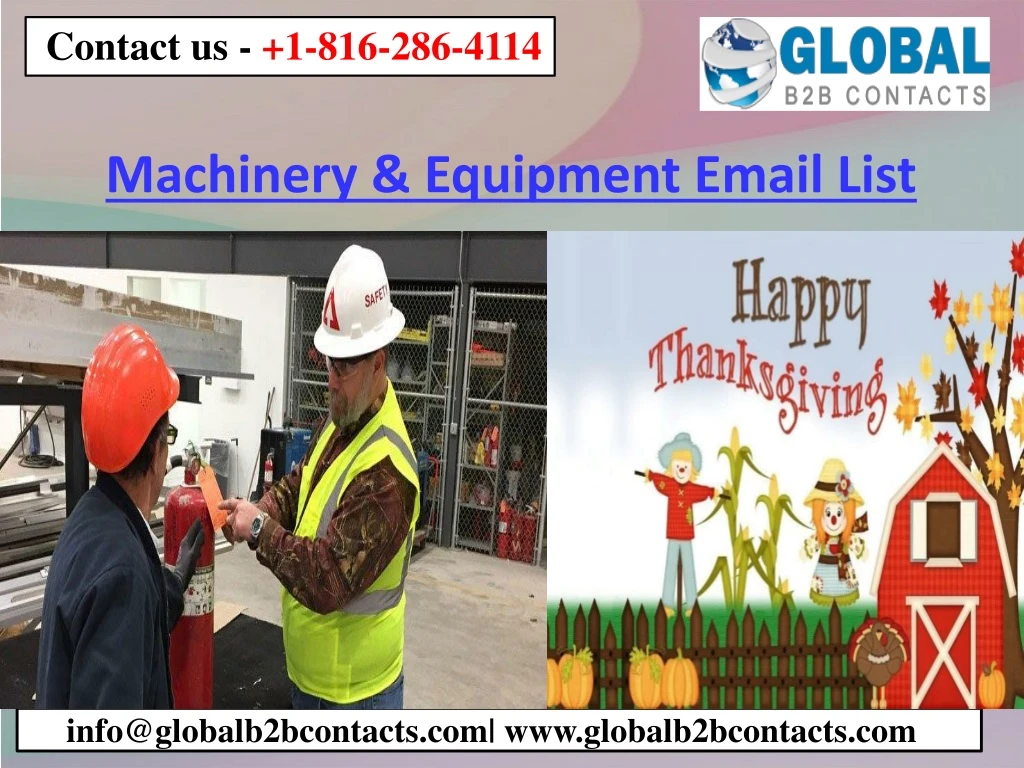 machinery equipment email list