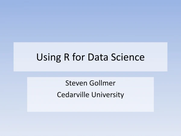 Using R for Data Science
