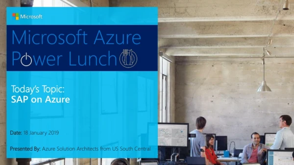 Microsoft Azure P wer Lunch