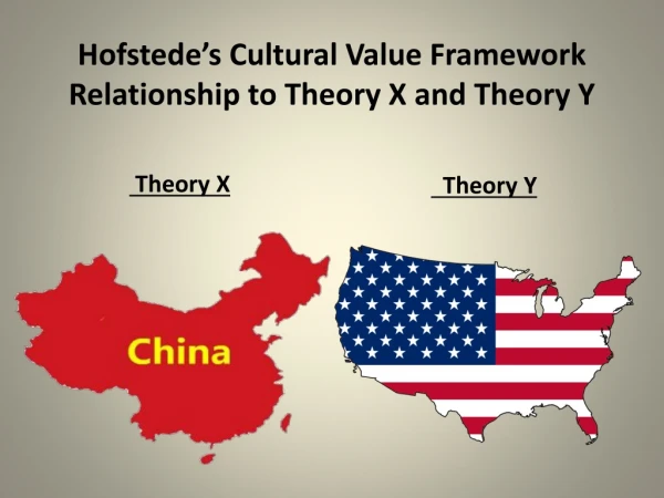 Hofstede’s Cultural Value Framework Relationship to Theory X and Theory Y