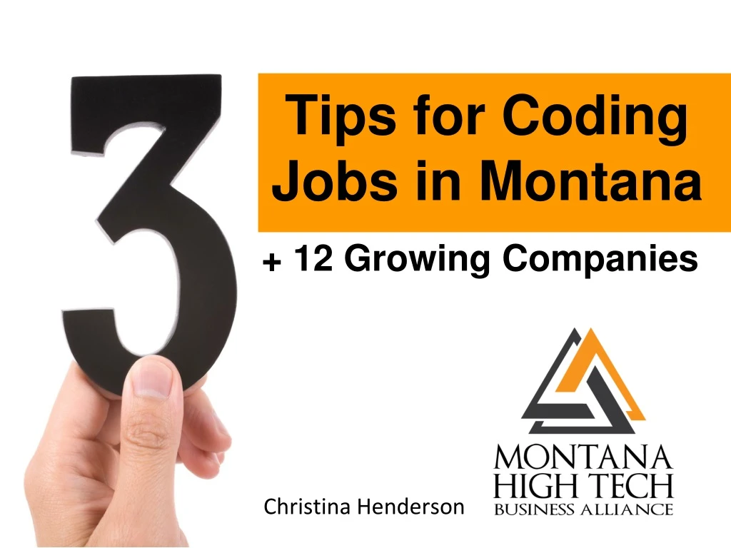 tips for coding jobs in montana