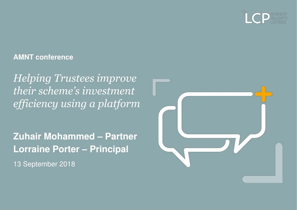 helping trustees improve their scheme s investment efficiency using a platform