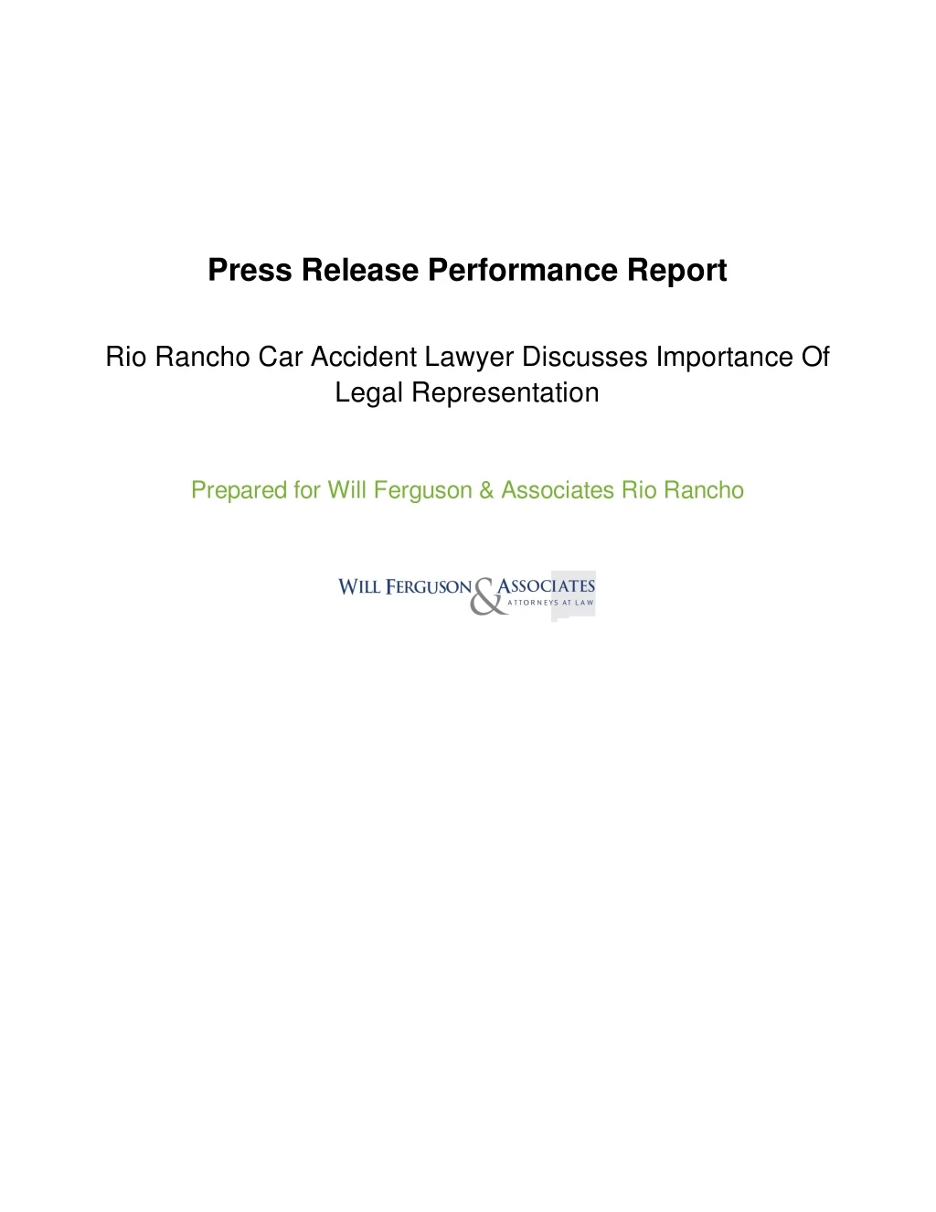 press release performance report