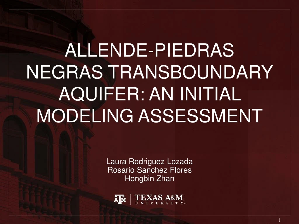 allende piedras negras transboundary aquifer an initial modeling assessment