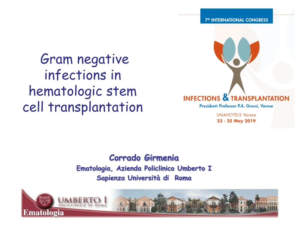 gram negative infections in hematologic stem cell transplantation