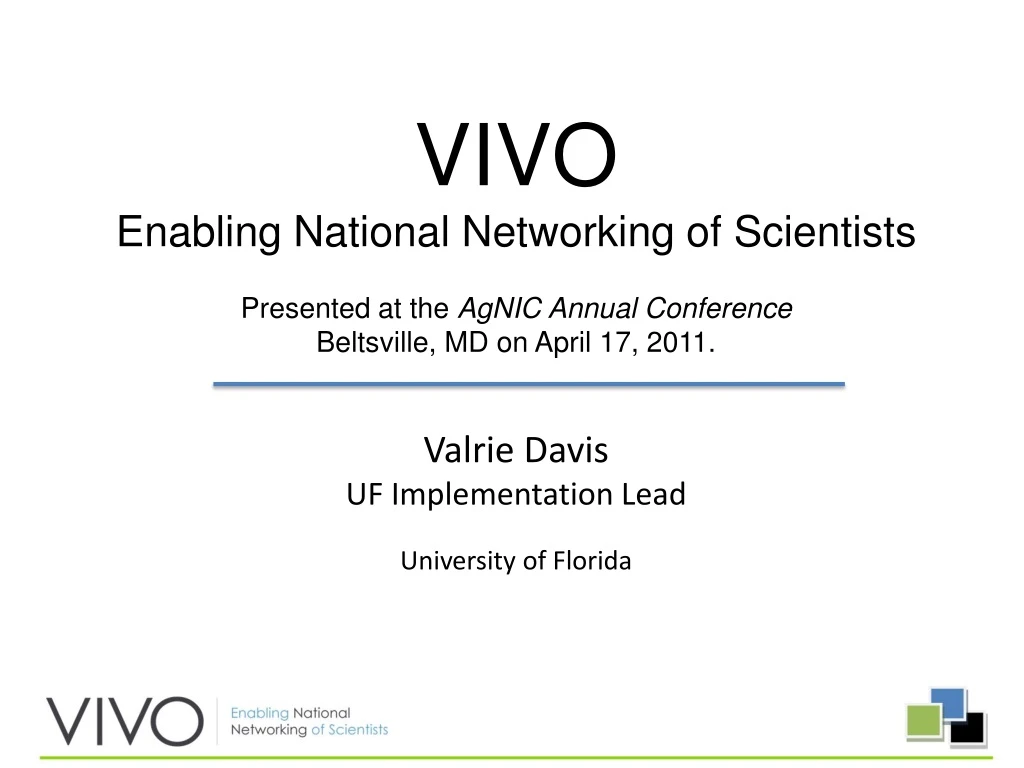 vivo enabling national networking of scientists