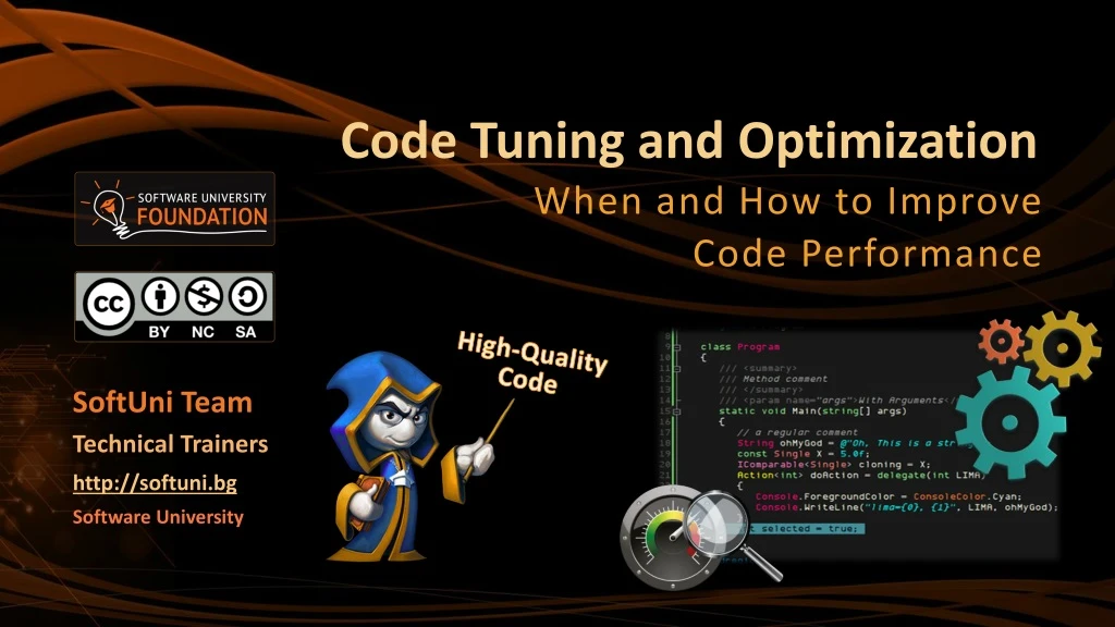 code tuning and optimization