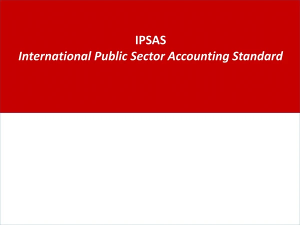 IPSAS International Public Sector Accounting Standard