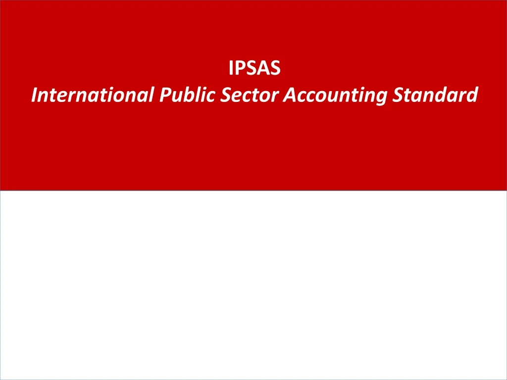 ipsas international public sector accounting standard