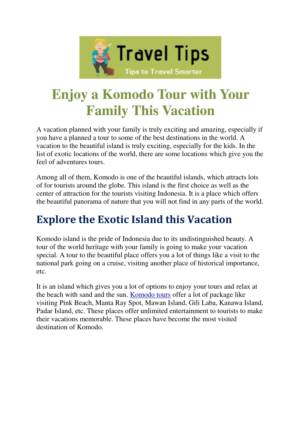 enjoy a komodo tour with your family this vacation