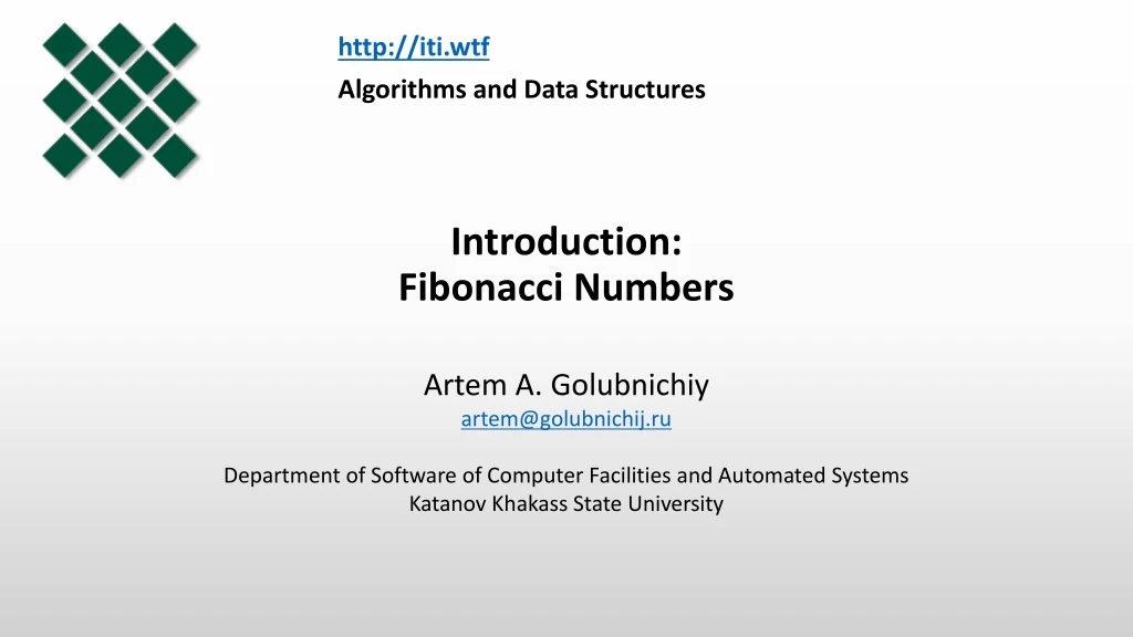 introduction fibonacci numbers