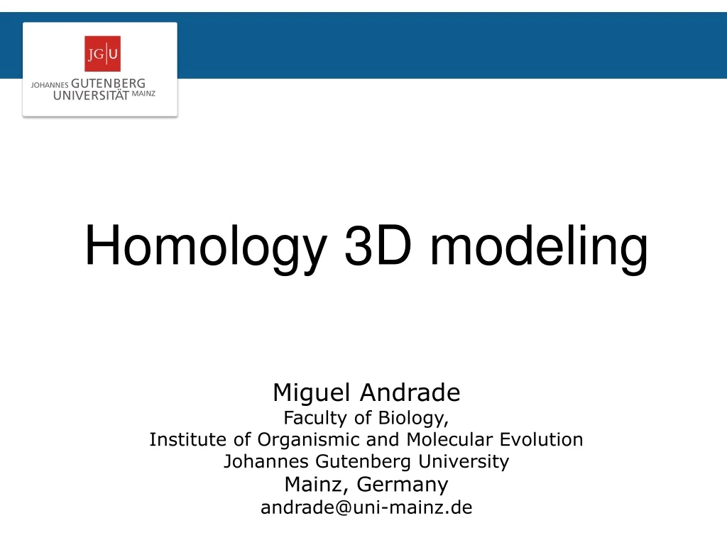 homology 3d modeling