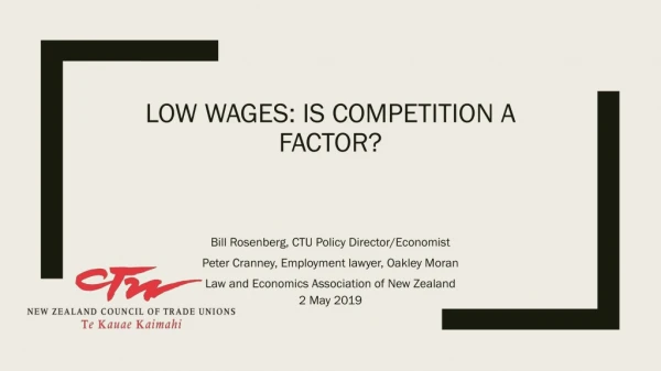 Low wages: is Competition a factor?