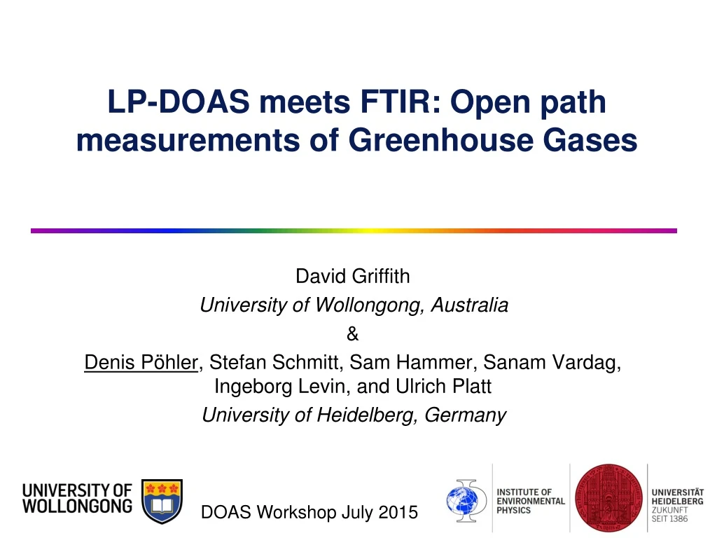 lp doas meets ftir open path measurements of greenhouse gases