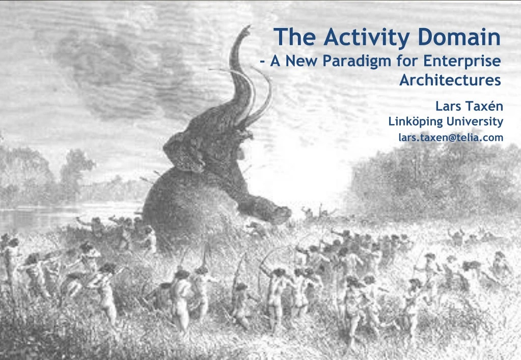 the activity domain a new paradigm for enterprise