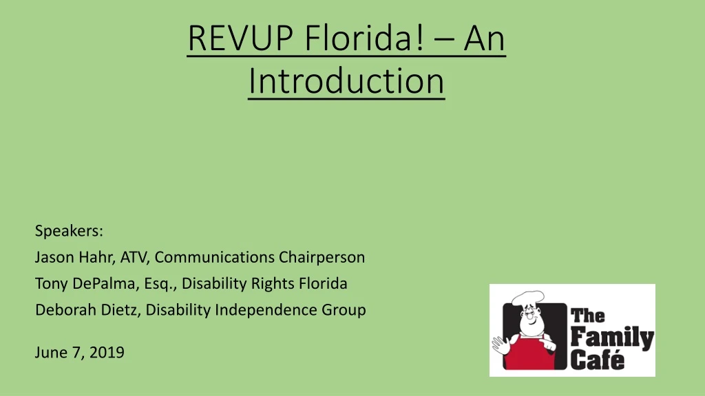 revup florida an introduction