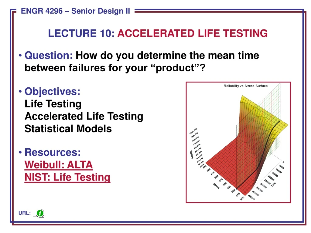 lecture 10 accelerated life testing