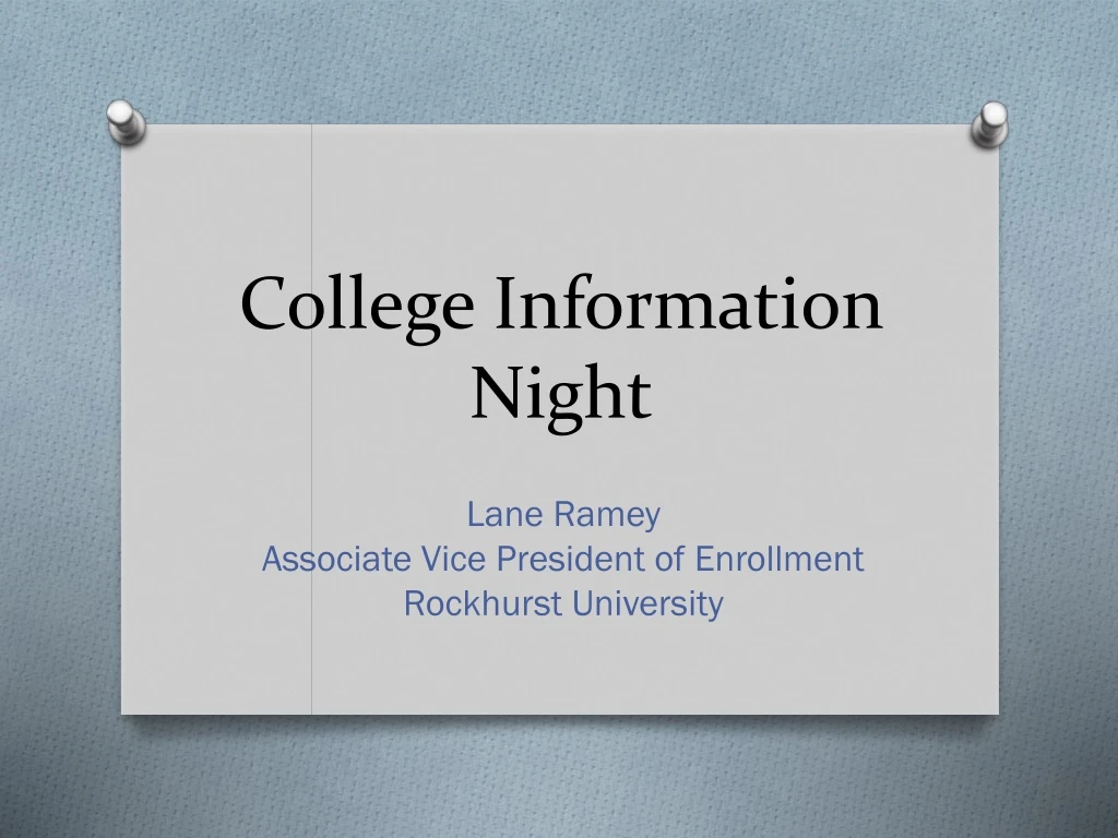 college information night