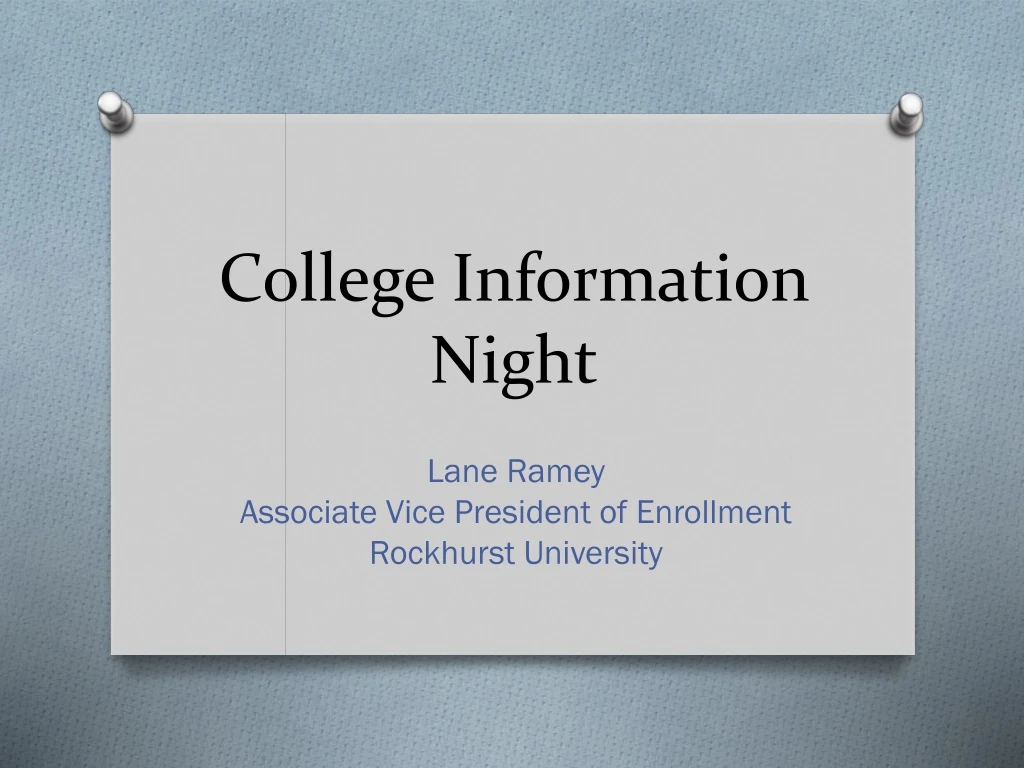 PPT - College Information Night PowerPoint Presentation, Free Download ...