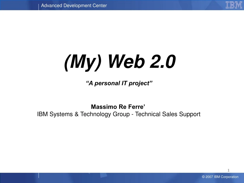 my web 2 0 a personal it project