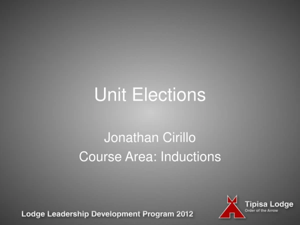 Unit Elections