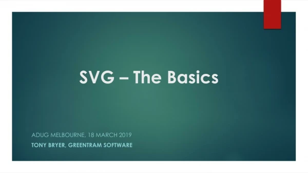 SVG – The Basics