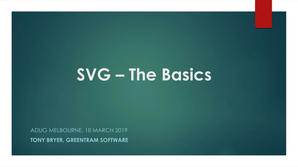 svg the basics