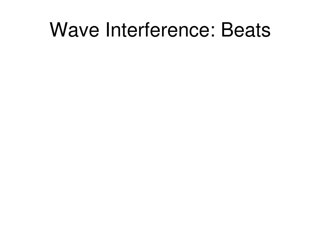 wave interference beats