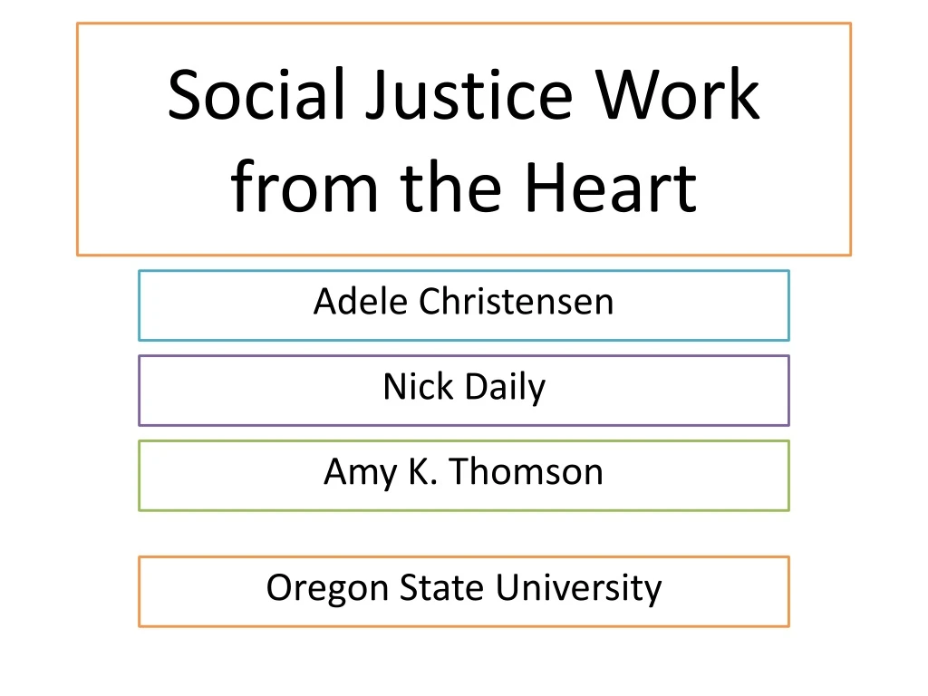 social justice work from the heart