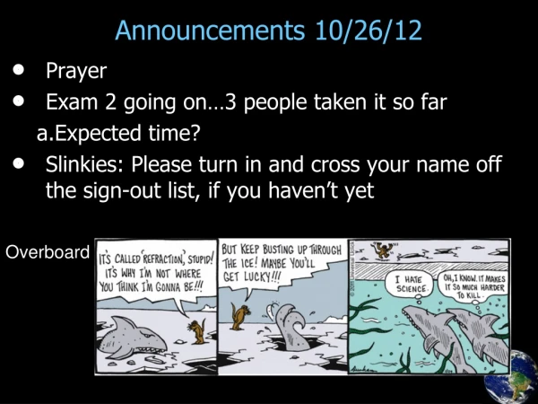 Announcements 10/26/12