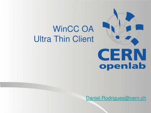 WinCC OA Ultra Thin Client