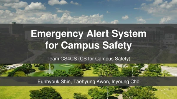 Emergency Alert System for Campus Safety