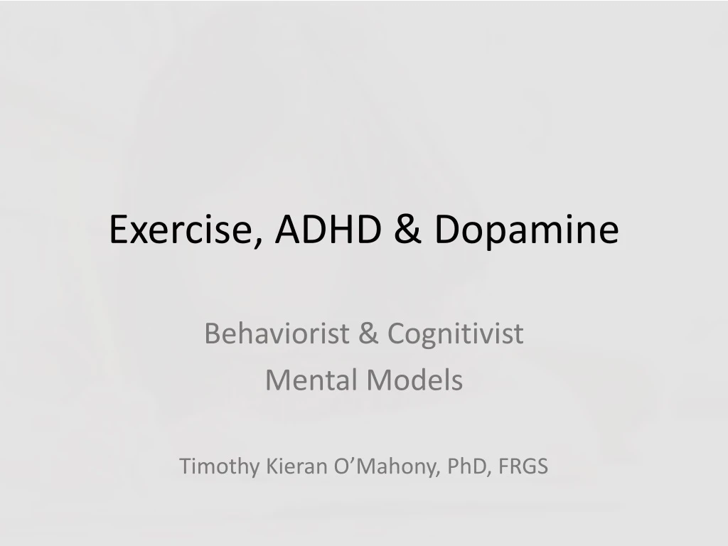 exercise adhd dopamine