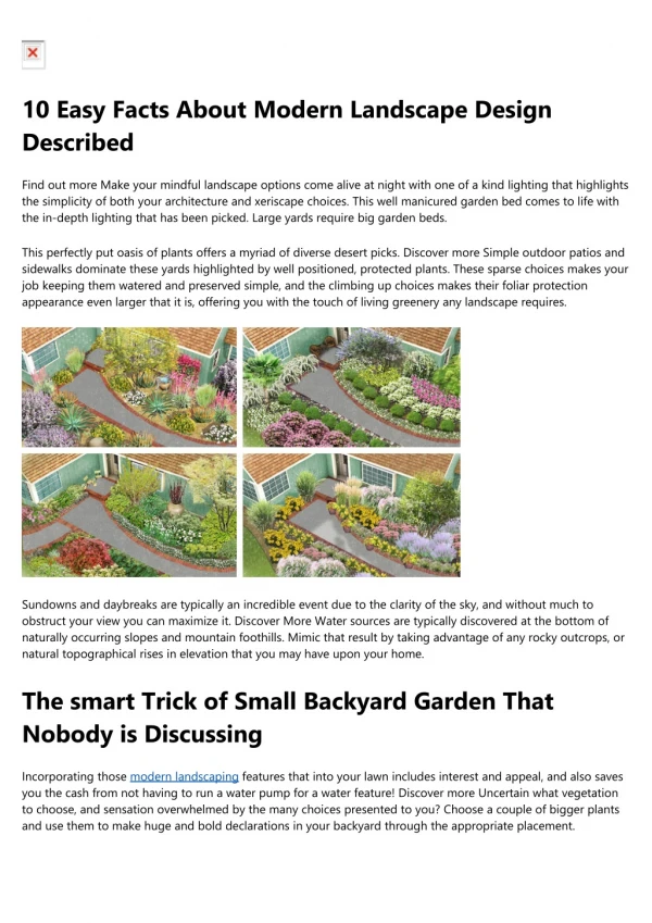 Some Known Facts About Modern Landscaping.