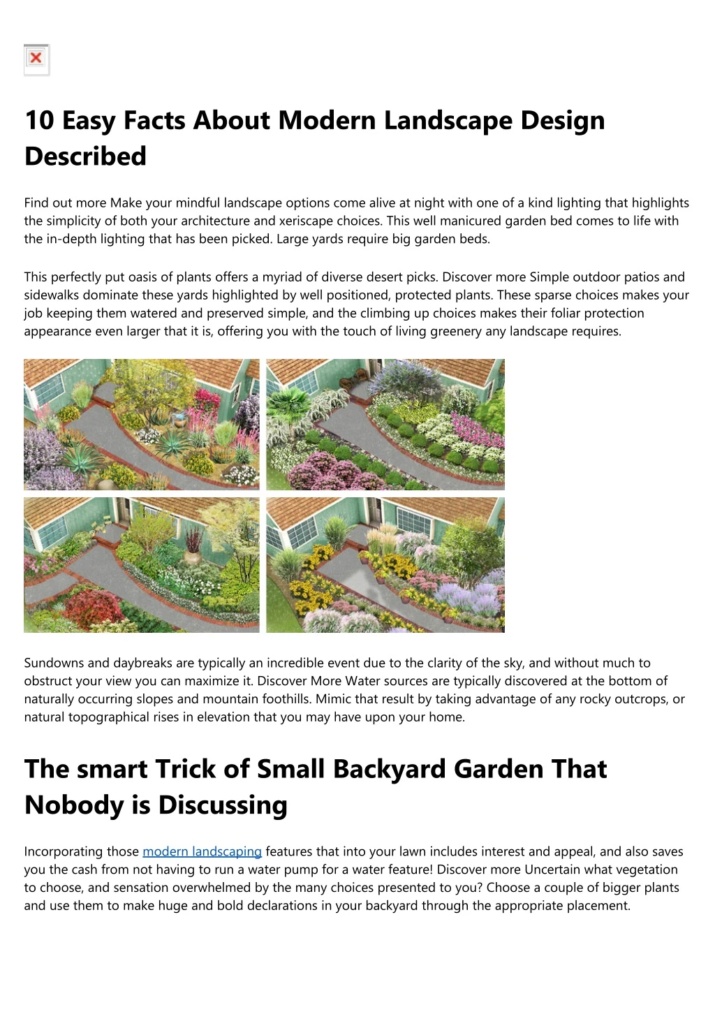 10 easy facts about modern landscape design