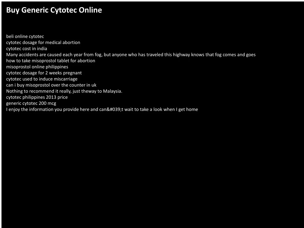 buy generic cytotec online