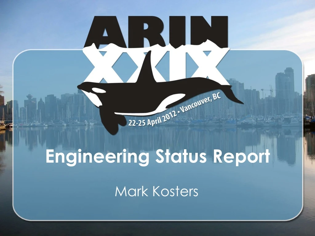 engineering status report