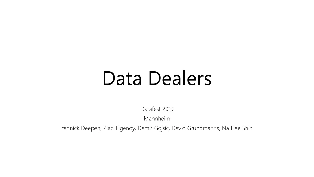 data dealers