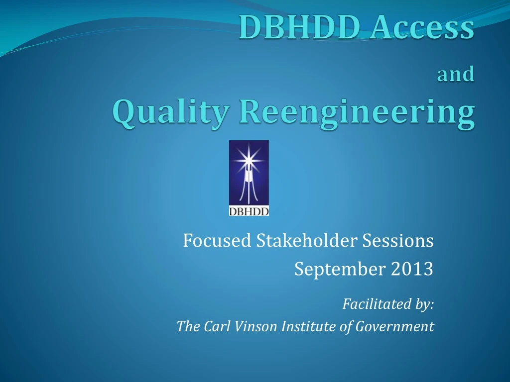 dbhdd access and quality reengineering