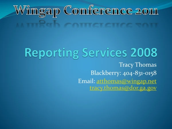 Reporting Services 2008