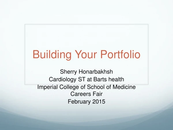 Building Your Portfolio