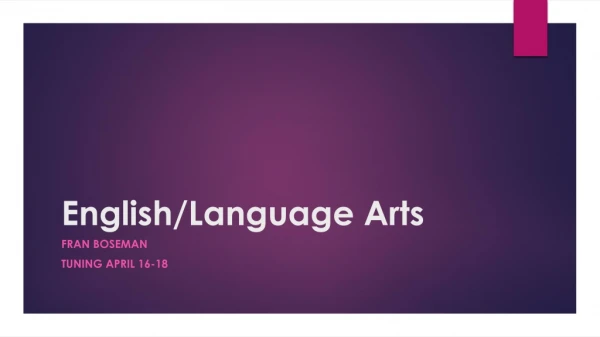 English/Language Arts